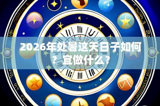 2026年处暑这天日子如何？宜做什么？