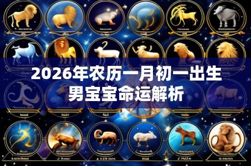 2026年农历一月初一出生男宝宝命运解析