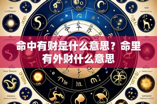命中有财是什么意思？命里有外财什么意思