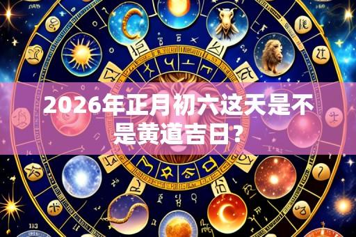 2026年正月初六这天是不是黄道吉日？