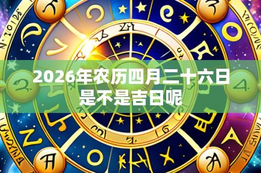 2026年农历四月二十六日是不是吉日呢