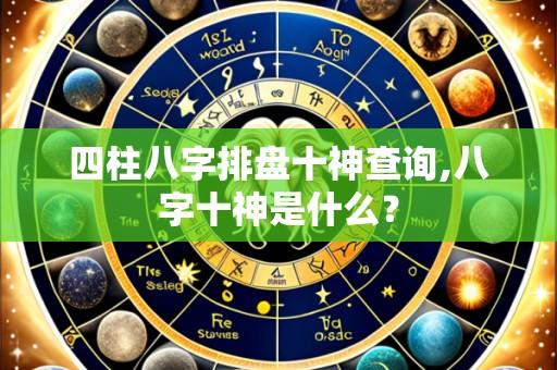 四柱八字排盘十神查询,八字十神是什么？