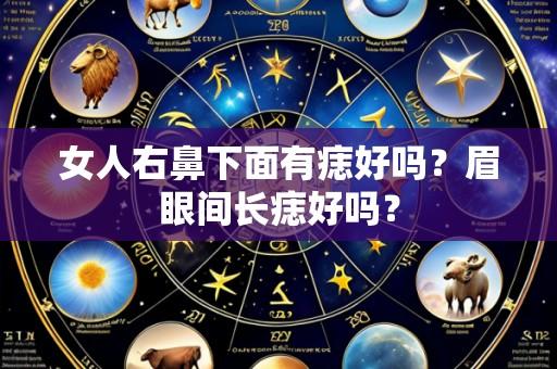 女人右鼻下面有痣好吗？眉眼间长痣好吗？