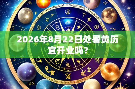2026年8月22日处暑黄历宜开业吗？
