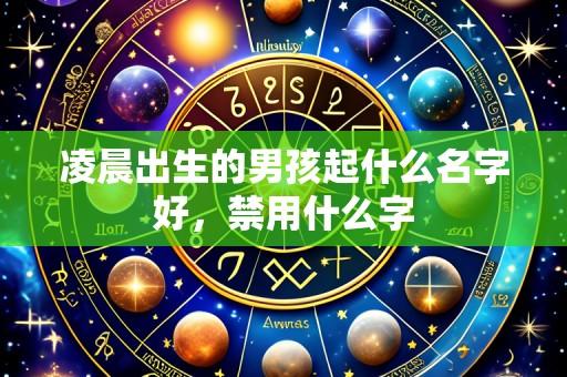 凌晨出生的男孩起什么名字好，禁用什么字