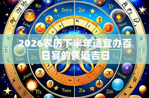 2026农历下半年适宜办百日宴的黄道吉日