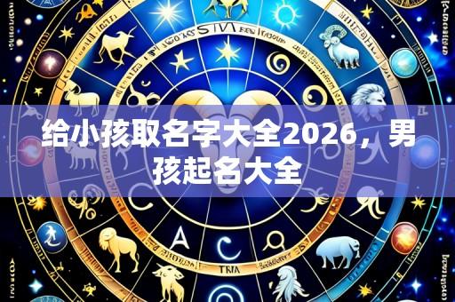 给小孩取名字大全2026,男孩起名大全