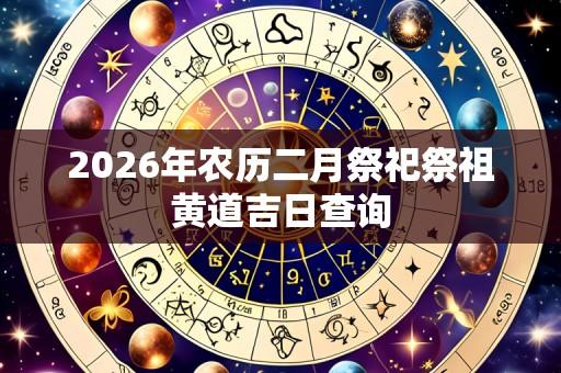 2026年农历二月祭祀祭祖黄道吉日查询