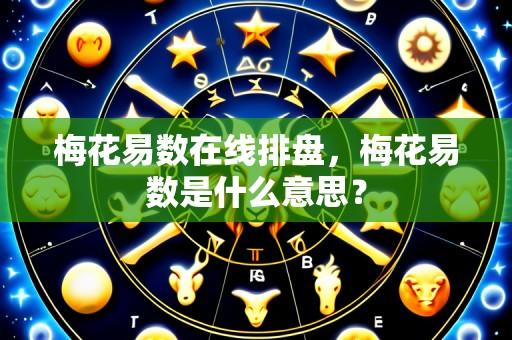 梅花易数在线排盘,梅花易数是什么意思?
