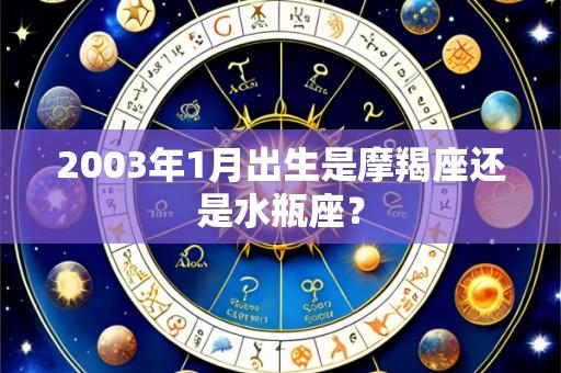 2003年1月出生是摩羯座还是水瓶座？