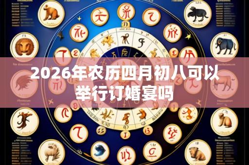 2026年农历四月初八可以举行订婚宴吗