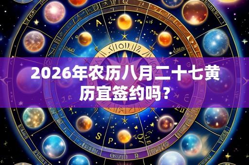 2026年农历八月二十七黄历宜签约吗？