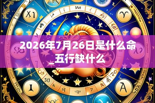 2026年7月26日是什么命_五行缺什么