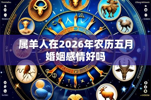 属羊人在2026年农历五月婚姻感情好吗