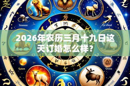 2026年农历三月十九日这天订婚怎么样?