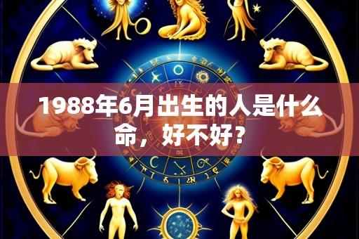 1988年6月出生的人是什么命，好不好？