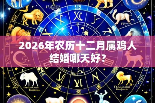 2026年农历十二月属鸡人结婚哪天好？