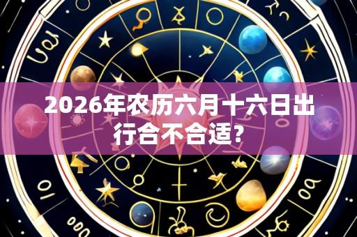2026年农历六月十六日出行合不合适?