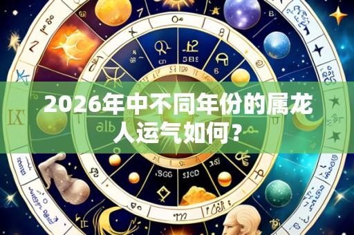 2026年中不同年份的属龙人运气如何?