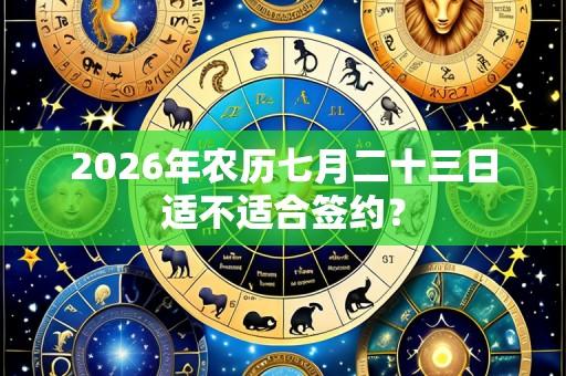 2026年农历七月二十三日适不适合签约？