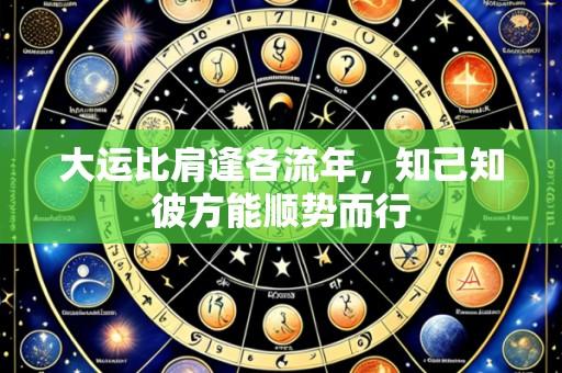 大运比肩逢各流年,知己知彼方能顺势而行