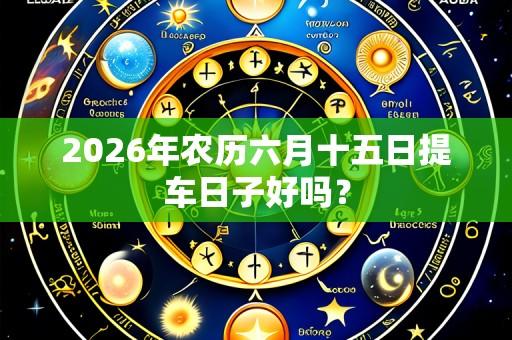 2026年农历六月十五日提车日子好吗？
