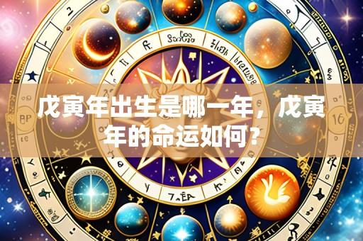戊寅年出生是哪一年，戊寅年的命运如何？