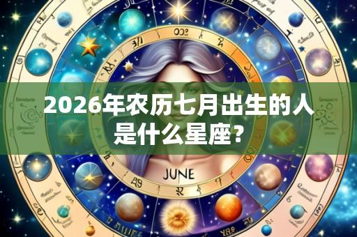 2026年农历七月出生的人是什么星座？