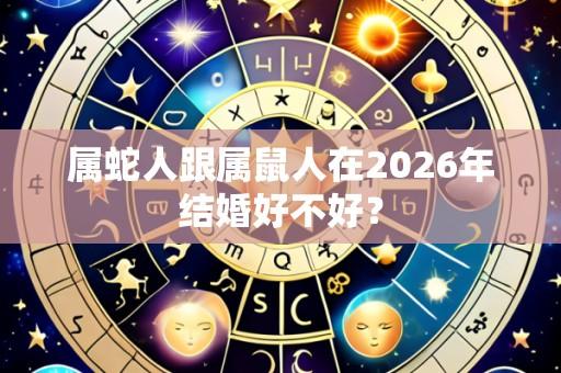 属蛇人跟属鼠人在2026年结婚好不好?