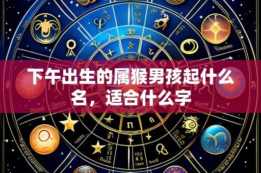 下午出生的属猴男孩起什么名,适合什么字
