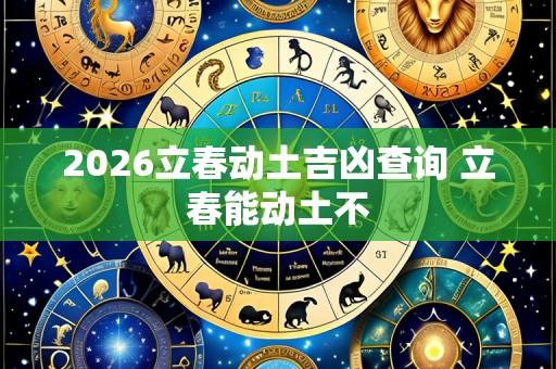 2026立春动土吉凶查询 立春能动土不