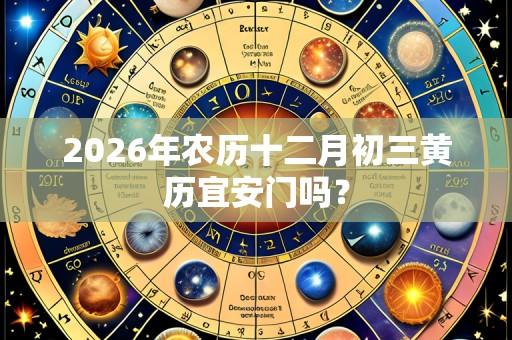 2026年农历十二月初三黄历宜安门吗?