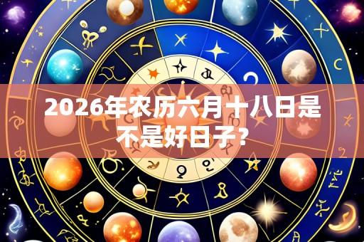 2026年农历六月十八日是不是好日子?