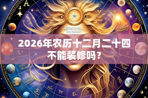 2026年农历十二月二十四不能装修吗？