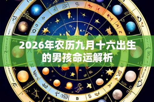 2026年农历九月十六出生的男孩命运解析