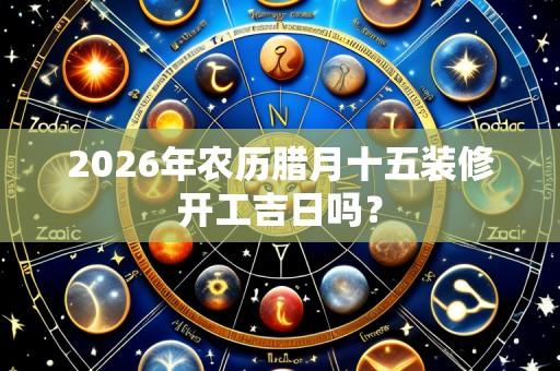 2026年农历腊月十五装修开工吉日吗?