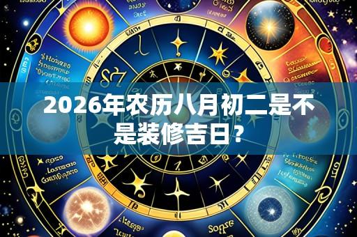 2026年农历八月初二是不是装修吉日?