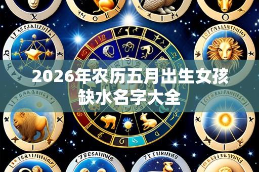 2026年农历五月出生女孩缺水名字大全