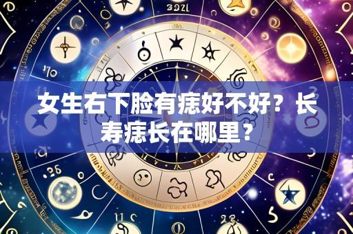 女生右下脸有痣好不好？长寿痣长在哪里？