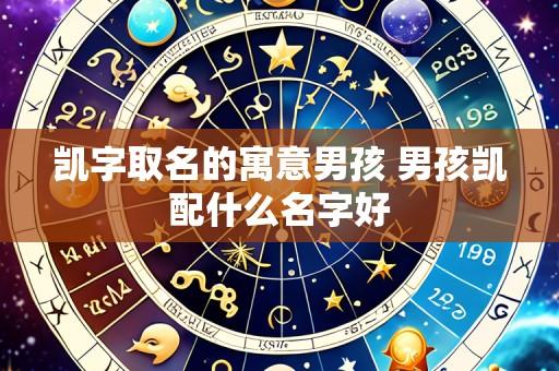 凯字取名的寓意男孩 男孩凯配什么名字好