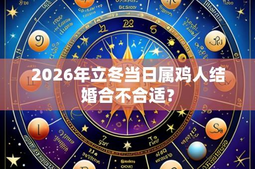 2026年立冬当日属鸡人结婚合不合适?