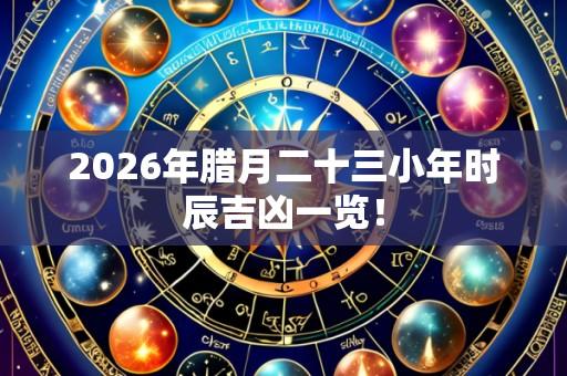 2026年腊月二十三小年时辰吉凶一览！