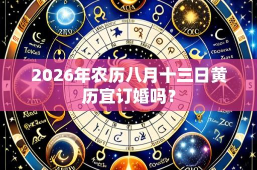 2026年农历八月十三日黄历宜订婚吗？