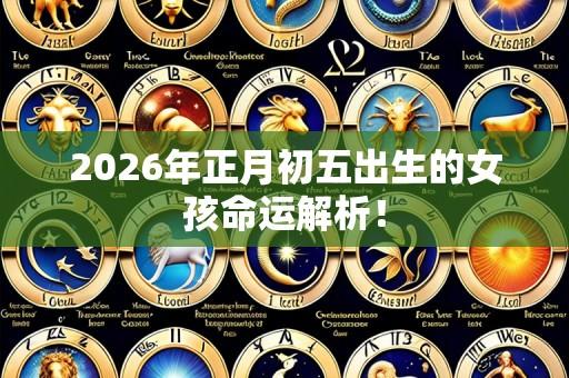 2026年正月初五出生的女孩命运解析!