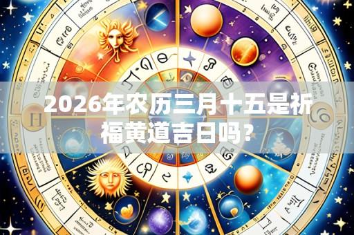2026年农历三月十五是祈福黄道吉日吗？