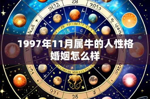 1997年11月属牛的人性格婚姻怎么样