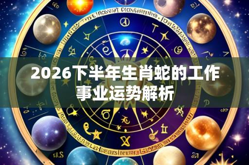 2026下半年生肖蛇的工作事业运势解析