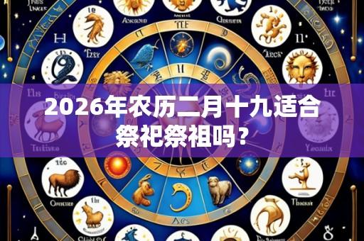 2026年农历二月十九适合祭祀祭祖吗?