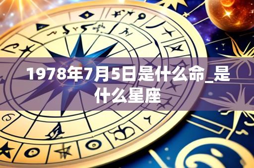 1978年7月5日是什么命_是什么星座