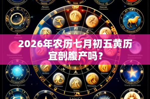 2026年农历七月初五黄历宜剖腹产吗?